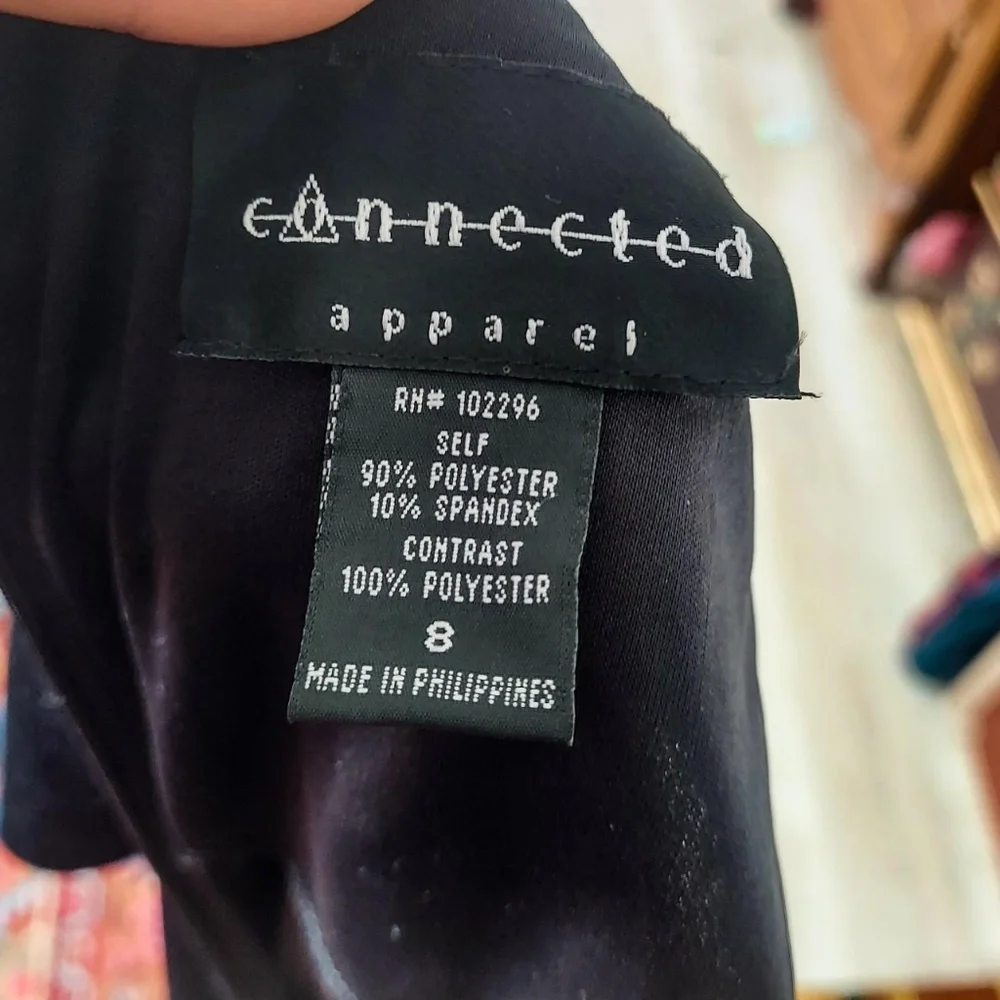 Vintage 1990s Black Velvet Scarf Formal Pencil Wiggle Maxi Dress - Picture 6 of 6